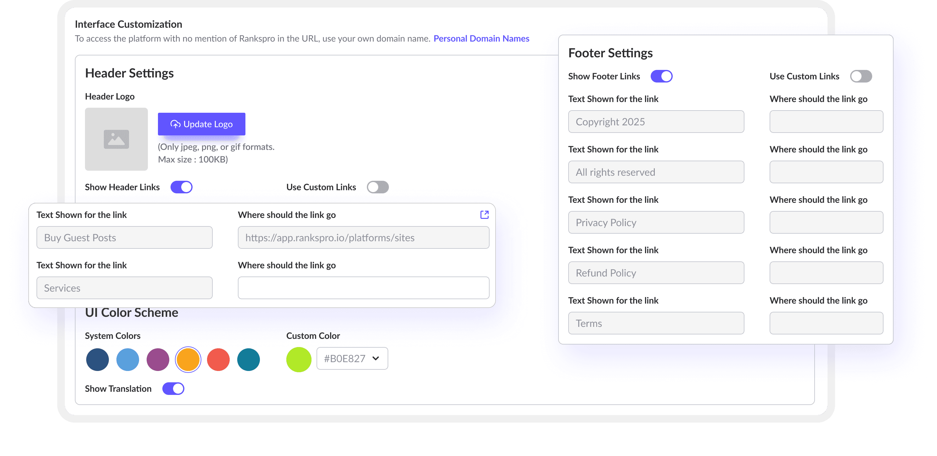 Complete Brand Customization